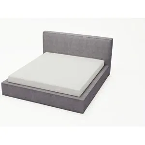 GrainGold Polsterbett mit Bettkasten Malton ¦ grau ¦ Maße (cm): B: 135 H: 100