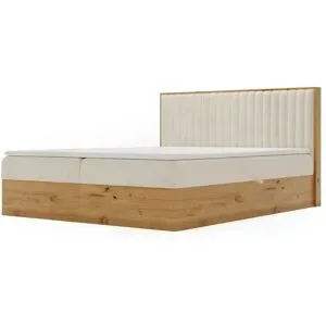 GrainGold Boxbett mit Stauraum Forres ¦ beige ¦ Maße (cm): B: 185 H: 100
