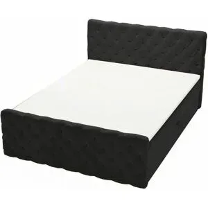GrainGold Boxbett mit Stauraum Lund ¦ schwarz ¦ Maße (cm): B: 145 H: 105
