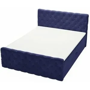 GrainGold Boxbett mit Stauraum Lund ¦ blau ¦ Maße (cm): B: 145 H: 105