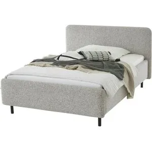 Höffner Polsterbett in meliertem Webstoff Primo ¦ beige ¦ Maße (cm): B: 164 H: 105