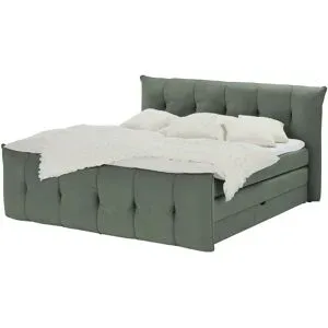 switch Boxspringbett mit Bettkasten Sofia ¦ grün ¦ Maße (cm): B: 184 H: 113