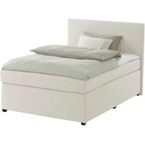 Höffner Boxspringbett mit Matratze und Topper  H3 Duke ¦ creme ¦ Maße (cm): B: 97 H: 104