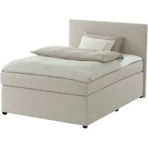 Höffner Boxspringbett mit Matratze und Topper  H3 Duke ¦ beige ¦ Maße (cm): B: 97 H: 104