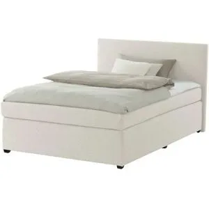 Höffner Boxspringbett mit Matratze und Topper  H3 Duke ¦ creme ¦ Maße (cm): B: 127 H: