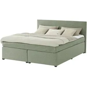 Höffner Boxspringbett mit Matratze und Topper  H3 Duke ¦ grün ¦ Maße (cm): B: 167 H: 104