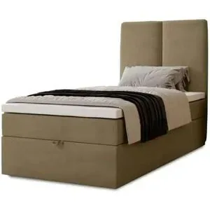 Höffner Boxbett mit Stauraum  Macclesfield ¦ braun ¦ Maße (cm): B: 81 H: 110