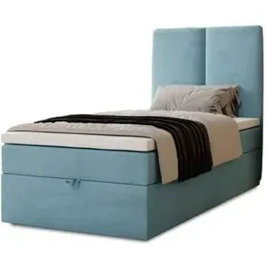 Höffner Boxbett mit Stauraum  Macclesfield ¦ blau ¦ Maße (cm): B: 91 H: 110