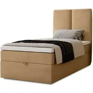 Höffner Boxbett mit Stauraum  Macclesfield ¦ beige ¦ Maße (cm): B: 91 H: 110