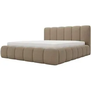 GrainGold Polsterbett mit Stauraum Cloud Bouclé-Stoff ¦ braun ¦ Maße (cm): B: