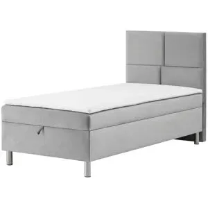 Höffner Boxbett mit Bettkasten Adria ¦ grau ¦ Maße (cm): B: 90 H: 110