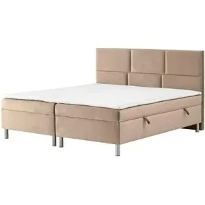 Höffner Boxbett mit Bettkasten Adria ¦ beige ¦ Maße (cm): B: 200 H: 110