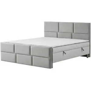 Höffner Boxbett mit Bettkasten Adria ¦ grau ¦ Maße (cm): B: 140 H: 110