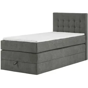 Höffner Boxspringbett mit Bettkasten Barcelona ¦ grau ¦ Maße (cm): B: 90 H: 110