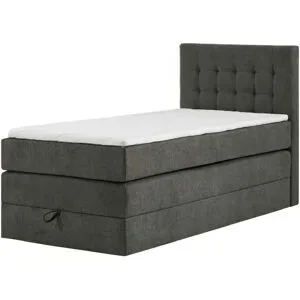 Höffner Boxspringbett mit Bettkasten Barcelona ¦ grau ¦ Maße (cm): B: 100 H: 110