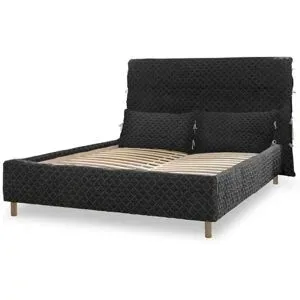 Miuform Polsterbett gemustert Sleepy Luna ¦ schwarz ¦ Maße (cm): B: 166 H: 112