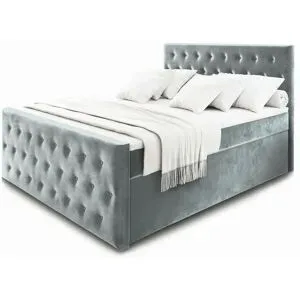 MASSENO Boxbett mit Bettkasten Fondi ¦ grau ¦ Maße (cm): B: 140 H: 120