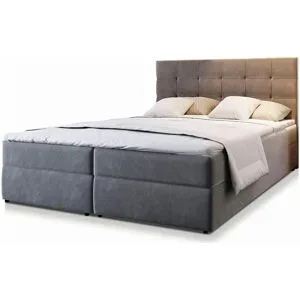 MASSENO Boxbett mit Bettkasten Glos ¦ grau ¦ Maße (cm): B: 140 H: 98