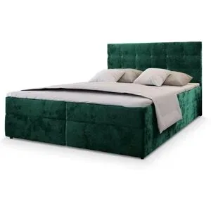 MASSENO Boxbett mit Bettkasten Glos ¦ grün ¦ Maße (cm): B: 160 H: 98