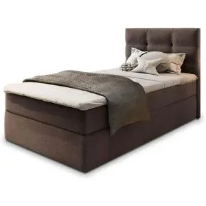 MASSENO Boxbett mit Bettkasten Glos ¦ braun ¦ Maße (cm): B: 90 H: 98