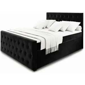 MASSENO Boxbett mit Bettkasten Fondi ¦ schwarz ¦ Maße (cm): B: 140 H: 120