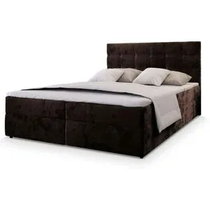 MASSENO Boxbett mit Bettkasten Glos ¦ braun ¦ Maße (cm): B: 140 H: 98