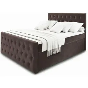 MASSENO Boxbett mit Bettkasten Fondi ¦ braun ¦ Maße (cm): B: 180 H: 120