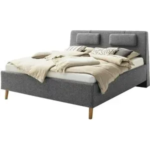 SCHÖNER WOHNEN Kollektion Polsterbett mit Bettkasten  Madrid ¦ grau ¦ Maße (cm):
