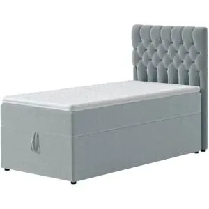 Höffner Boxbett mit Bettkasten Belek ¦ grau ¦ Maße (cm): B: 90 H: 125