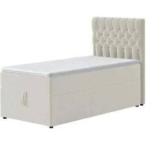 Höffner Boxbett mit Bettkasten Belek ¦ beige ¦ Maße (cm): B: 100 H: 125