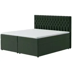 Höffner Boxbett mit Bettkasten Belek ¦ grün ¦ Maße (cm): B: 160 H: 125