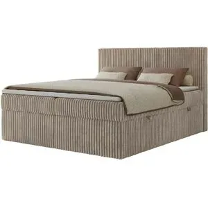 Höffner Boxbett mit Bettkasten Tiliano ¦ braun ¦ Maße (cm): B: 204 H: 119