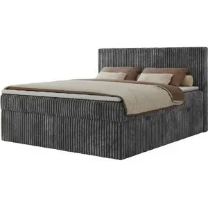 Höffner Boxbett mit Bettkasten Tiliano ¦ grau ¦ Maße (cm): B: 164 H: 119