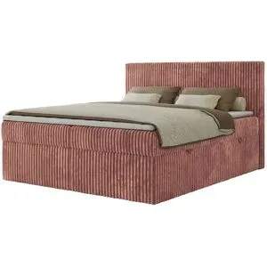 Höffner Boxbett mit Bettkasten Tiliano ¦ rosa/pink ¦ Maße (cm): B: 144 H: 119