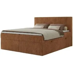 Höffner Boxbett mit Bettkasten Tiliano ¦ orange ¦ Maße (cm): B: 144 H: 119