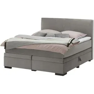 Boxspringbett mit Bettkasten Boxi Classic ¦ grau ¦ Maße (cm): B: 160 H: 125