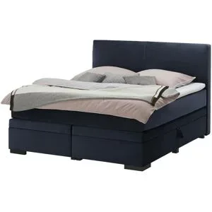 Boxspringbett mit Bettkasten Boxi Classic ¦ blau ¦ Maße (cm): B: 160 H: 125