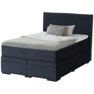 Boxspringbett mit Bettkasten Boxi Urban ¦ blau ¦ Maße (cm): B: 140 H: 125