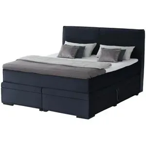 Boxspringbett mit Bettkasten Boxi Urban ¦ blau ¦ Maße (cm): B: 160 H: 125