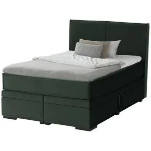 Boxspringbett mit Bettkasten Boxi Urban ¦ grün ¦ Maße (cm): B: 140 H: 125