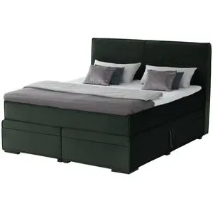 Boxspringbett mit Bettkasten Boxi Urban ¦ grün ¦ Maße (cm): B: 160 H: 125