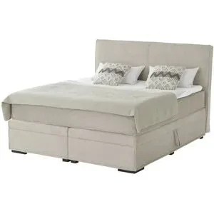 Boxspringbett mit Bettkasten Boxi Urban ¦ beige ¦ Maße (cm): B: 180 H: 125