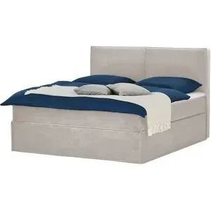 Boxspringbett mit trendigem Keder Boxi ¦ beige ¦ Maße (cm): B: 160 H: 125