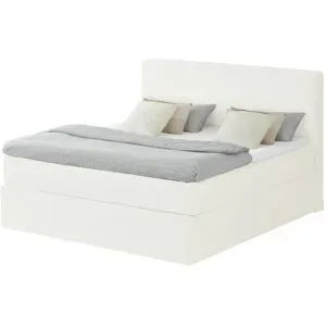 Boxspringbett mit trendigem Keder Boxi ¦ creme ¦ Maße (cm): B: 180 H: 125