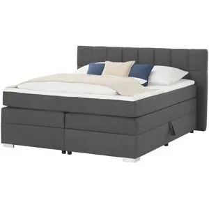 Höffner Boxspringbett  Kex 2.0 ¦ grau ¦ Maße (cm): B: 202 H: 111