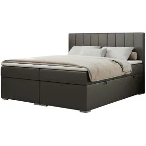 Höffner Boxbett mit Bettkasten Ally ¦ grau ¦ Maße (cm): B: 140 H: 118