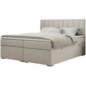 Höffner Boxbett mit Bettkasten Ally ¦ beige ¦ Maße (cm): B: 180 H: 118