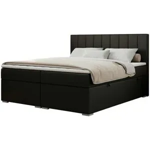 Höffner Boxbett mit Bettkasten Ally ¦ schwarz ¦ Maße (cm): B: 160 H: 118
