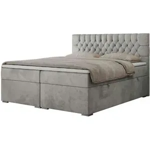Höffner Boxbett mit Bettkasten Pera ¦ silber ¦ Maße (cm): B: 180 H: 125