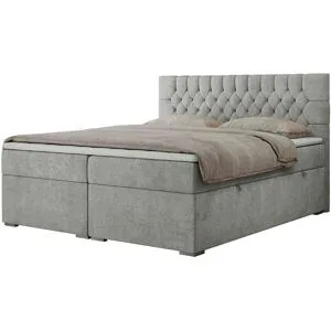 Höffner Boxbett mit Bettkasten Pera ¦ silber ¦ Maße (cm): B: 140 H: 125